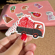 Load image into Gallery viewer, Love Truck Dachshund Star Sunglasses Vinyl Sticker
