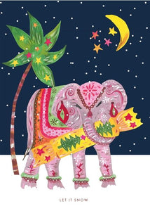 Elephant In the Snow Christmas Card by Hutch Cassidy