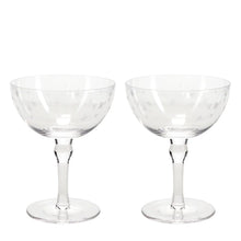 Load image into Gallery viewer, Etched Star Coupe Cocktail Glasses - Set of 2 - 200ml
