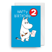 Load image into Gallery viewer, Birthday Badge Card Moomin - 2 Year Old
