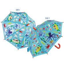 Load image into Gallery viewer, Floss and Rock Colour Changing Umbrella - Ocean
