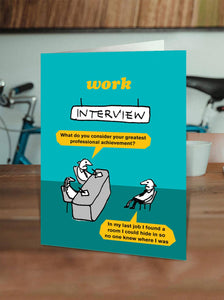 Job Interview Greetings Card By Modern Toss