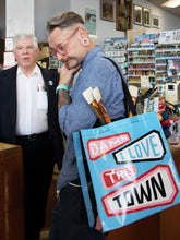 Load image into Gallery viewer, Blue Q Shopper - Damn, I Love This Town
