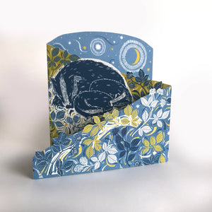 Concertina Card - Badger Amongst the Brambles