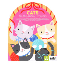 Load image into Gallery viewer, Petit Collage Colouring Book with Stickers - Cats
