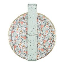 Load image into Gallery viewer, Scalloped Edge Paper Plates - Floral Blue

