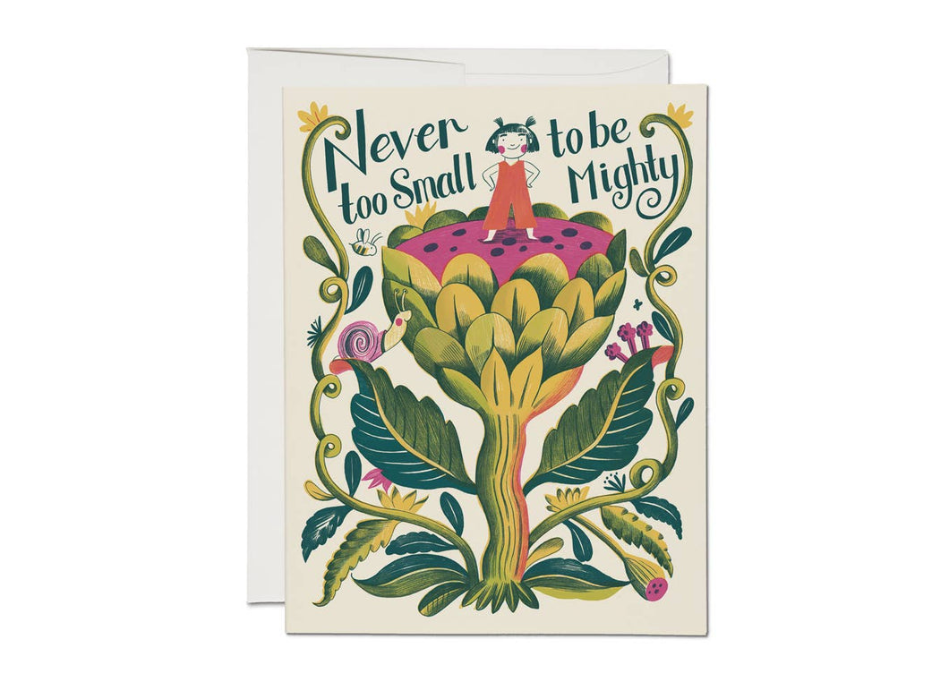Small and Mighty - Greetings Card by Melissa Castrillon