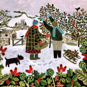 Gathering The Holly Christmas Cards - Pack of 8 by Vanessa Bowman