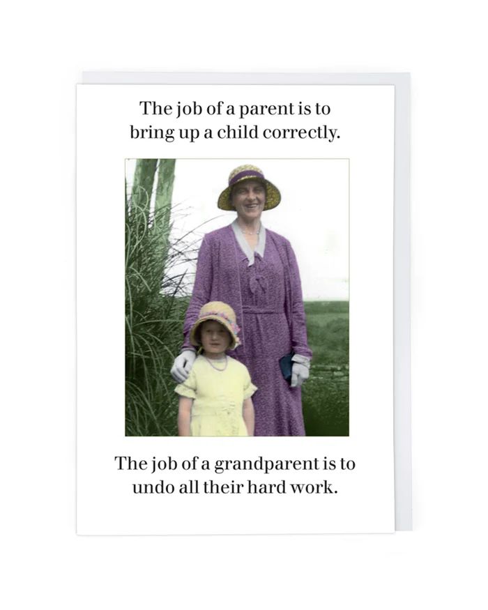 Grandparent's Job - Greetings Card by Cate Tate