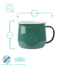 Load image into Gallery viewer, Green Enamel Belly Mug - 375ml
