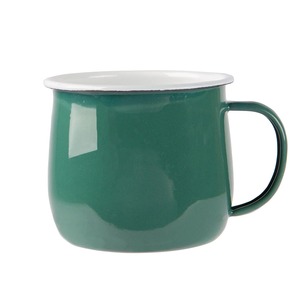 Green Enamel Belly Mug - 375ml