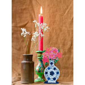 Magical Pop Up Blue Vase Greetings Card by Hutch Cassidy