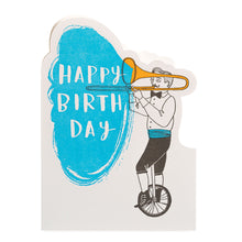 Load image into Gallery viewer, Happy Birthday Trombone - Cut-out Card by Archivist
