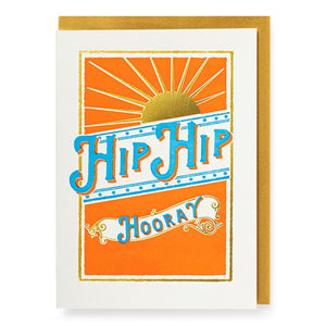 Hip Hip Hooray Greetings Card by Archivist
