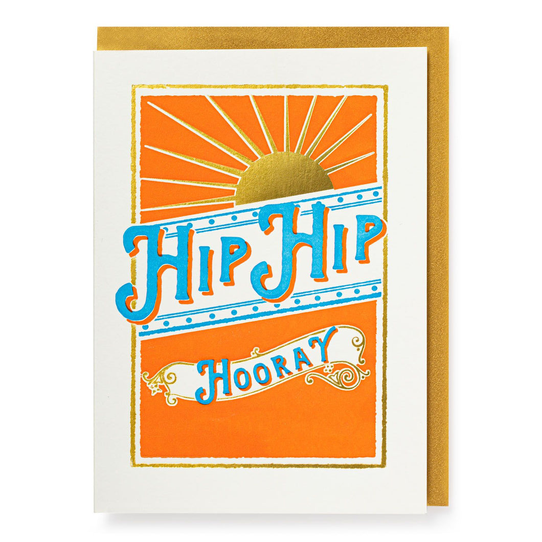 Hip Hip Hooray Greetings Card by Archivist