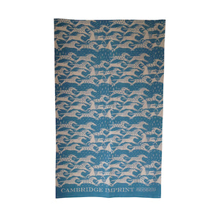Cambridge Imprint - Cotton Tea Towel - Horses Turquoise