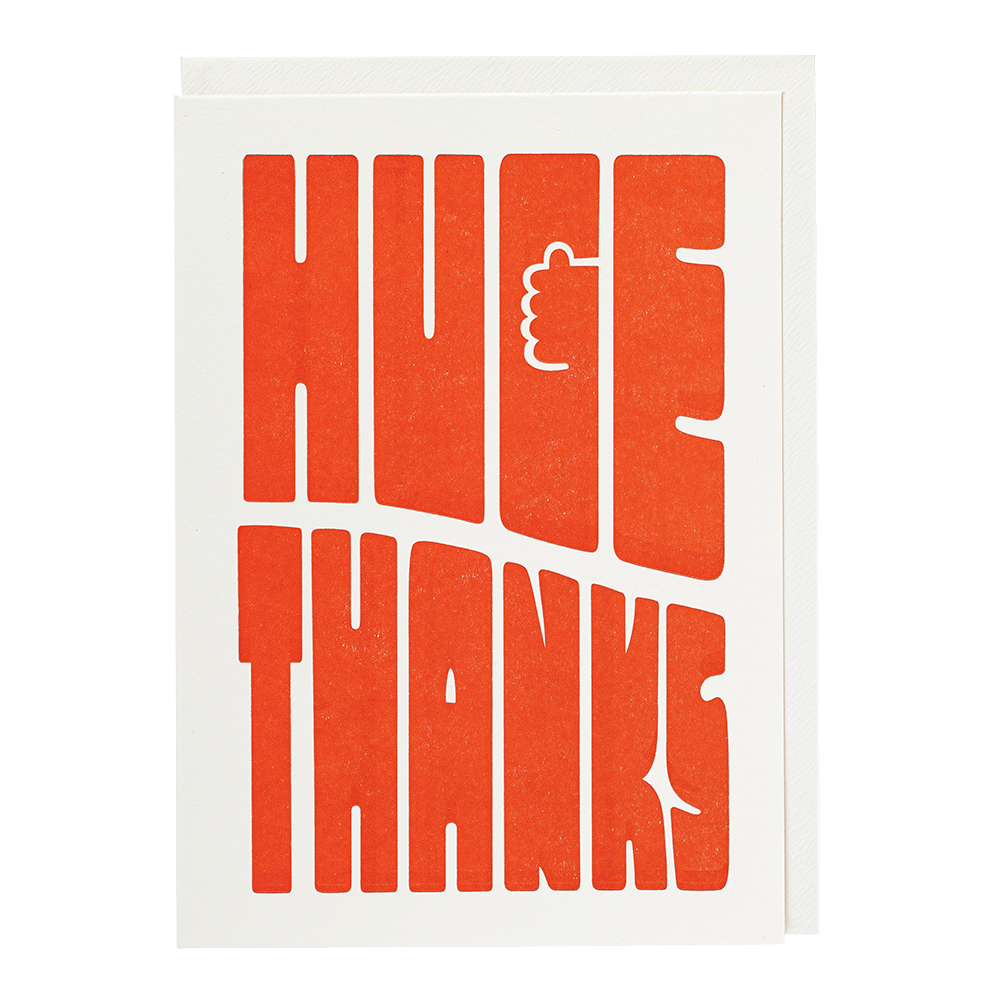 Huge Thanks Greeting Card by Archivist
