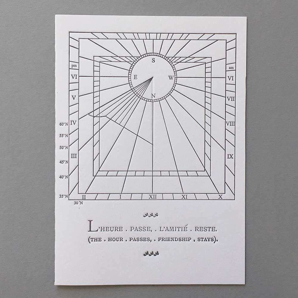 Shadow Sundial Card Friendship By Passenger Press