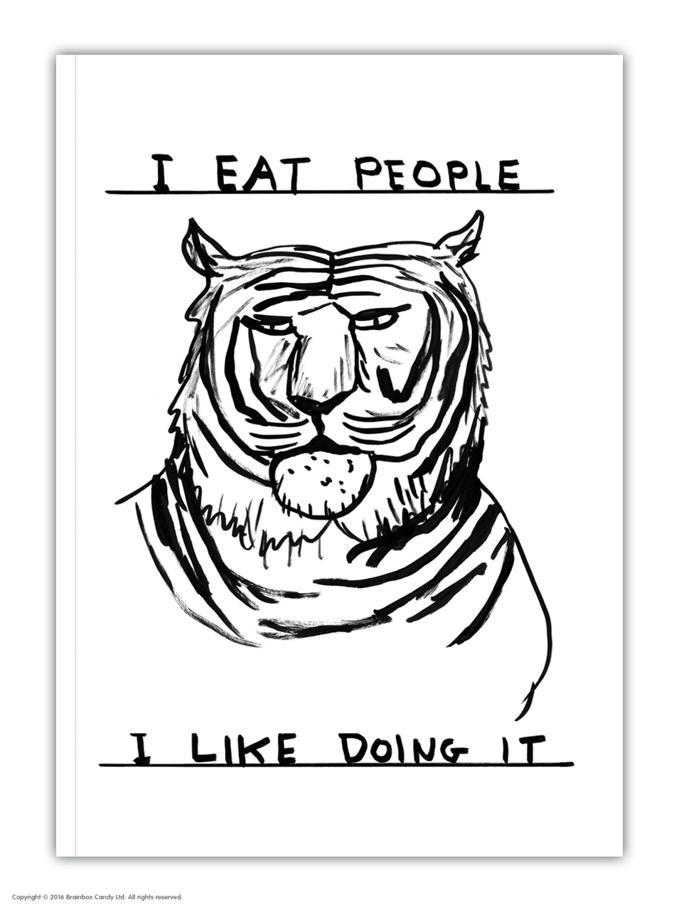 David Shrigley A6 Notebook, I Eat People