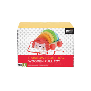 Rainbow Hedgehog Wooden Pull Toy by Petit Collage