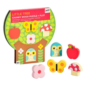 Chunky Wood Puzzle & Play Little Tree by Petit Collage