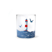 Load image into Gallery viewer, Glass Tumbler Coastal Lighthouse by Half Moon Bay

