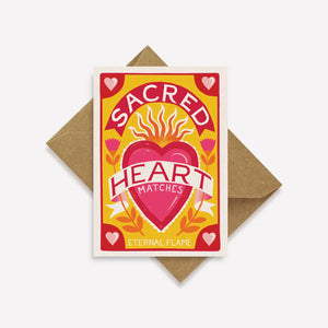 Scared Heart Mini Card by Printer Johnson