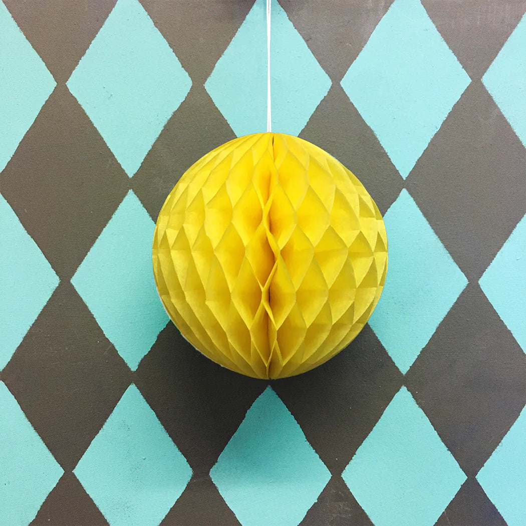 Paper Ball Decoration Yellow by Petra Boase