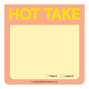 Hot Take Sticky Note by Knock Knock