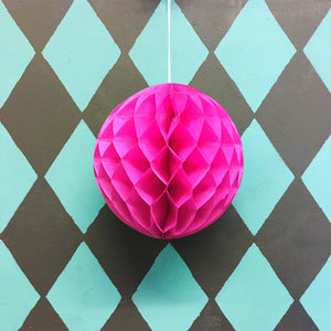 Paper Ball Decoration Cerise Pink by Petra Boase