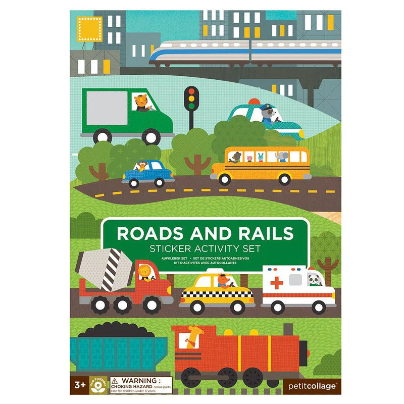 Roads and Rail Sticker Activity Set by Petit Collage
