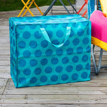 Load image into Gallery viewer, Blue On Turquoise Spotlight Jumbo Storage Bag
