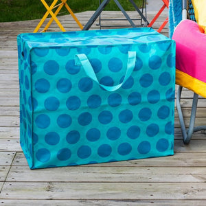 Blue On Turquoise Spotlight Jumbo Storage Bag