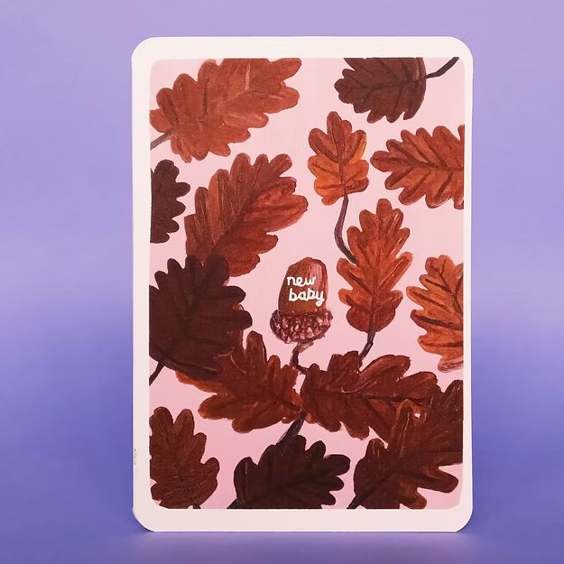 Laura Skilbeck Greetings Card - Acorn Baby