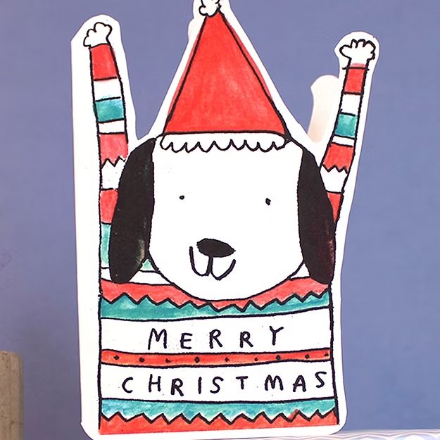 Laura Skilbeck Greetings Card - Christmas Jumper Dog