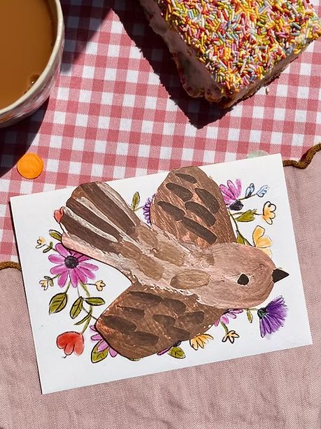Laura Skilbeck Greetings Card - Swoopy Bird