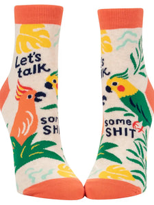 Let's Talk Some Shit  Women’s Ankle Socks by Blue Q