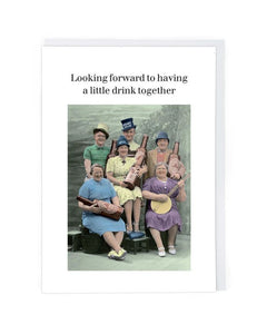 Little Drink - Greetings Card by Cate Tate
