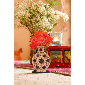 Magical Pop Up Blue Vase Greetings Card by Hutch Cassidy