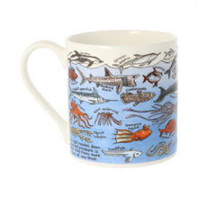 Load image into Gallery viewer, the whole of the mug with placement relevant to how deep they live within the sea.
