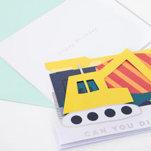 Load image into Gallery viewer, Meri Meri Concertina Birthday Card - Construction Vehicles
