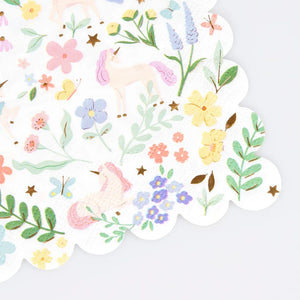 Meri Meri Small Napkins - Meadow Unicorns