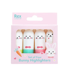 Load image into Gallery viewer, Mini Bunny Highlighters - Set of 4 by Rex
