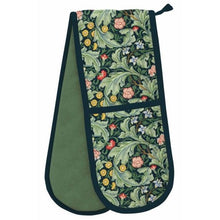 Load image into Gallery viewer, Morris &amp; Co Organic Cotton Double Oven Gloves - Leicester Wallpaper
