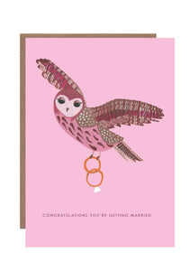 Owl Engagement Card by Hutch Cassidy