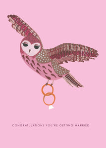 Owl Engagement Card by Hutch Cassidy