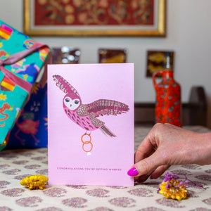 Owl Engagement Card by Hutch Cassidy