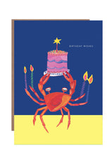 Load image into Gallery viewer, Party Crab and Cupcake Birthday Card by Hutch Cassidy
