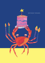 Load image into Gallery viewer, Party Crab and Cupcake Birthday Card by Hutch Cassidy
