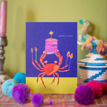 Load image into Gallery viewer, Party Crab and Cupcake Birthday Card by Hutch Cassidy
